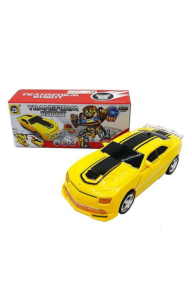 2 In 1 Bumblebee Robota Dönüşen Pilli Işıklı Sesli Camaro Araba - 4