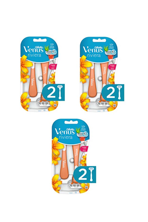 Gillette Venus Riviera 3 Blades 2 X 3 Pieces