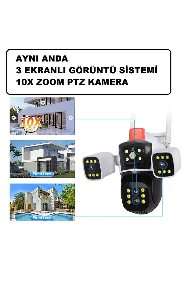 4 Kameralı 10x Zoom Özellikli Yeni Nesil Wifi PTZ Kamera IPC360 Home Türkçe Program - 6
