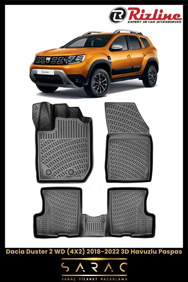 Dacia Duster 4x2 2022 Model 3d Havuzlu Paspas - 1