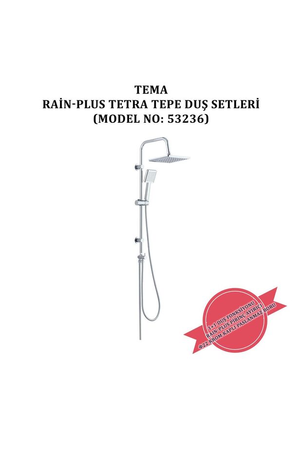 İGK YAPI - TEMA RAİN-PLUS TETRA TEPE DUŞ SETLERİ (MODEL NO: 53236)