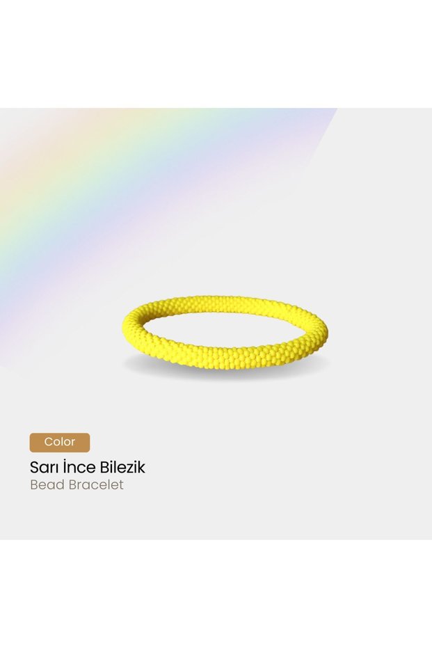 Thin Yellow Bead Bracelet