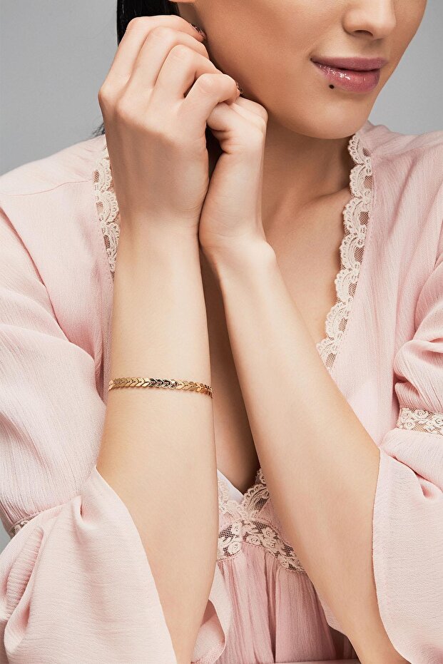 Gold Fish Tread Chain Bracelet