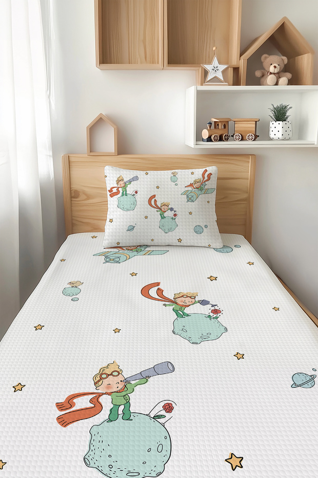 Little Prince Patterned Single Child Pique Set