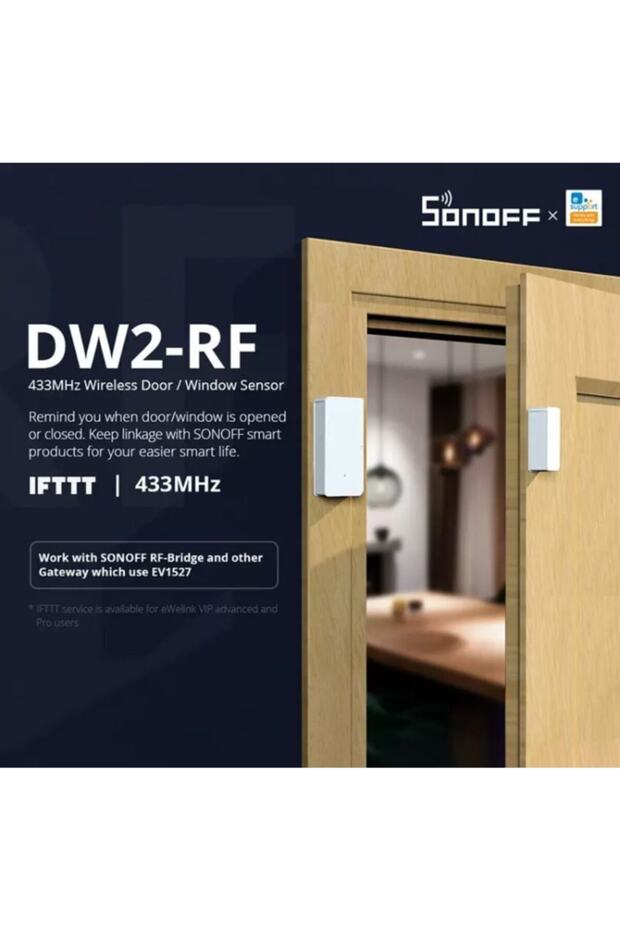 Sonoff Mini Kapı Pencere Sensörü Anlık Uyarı)2 Pil Hediye - 4