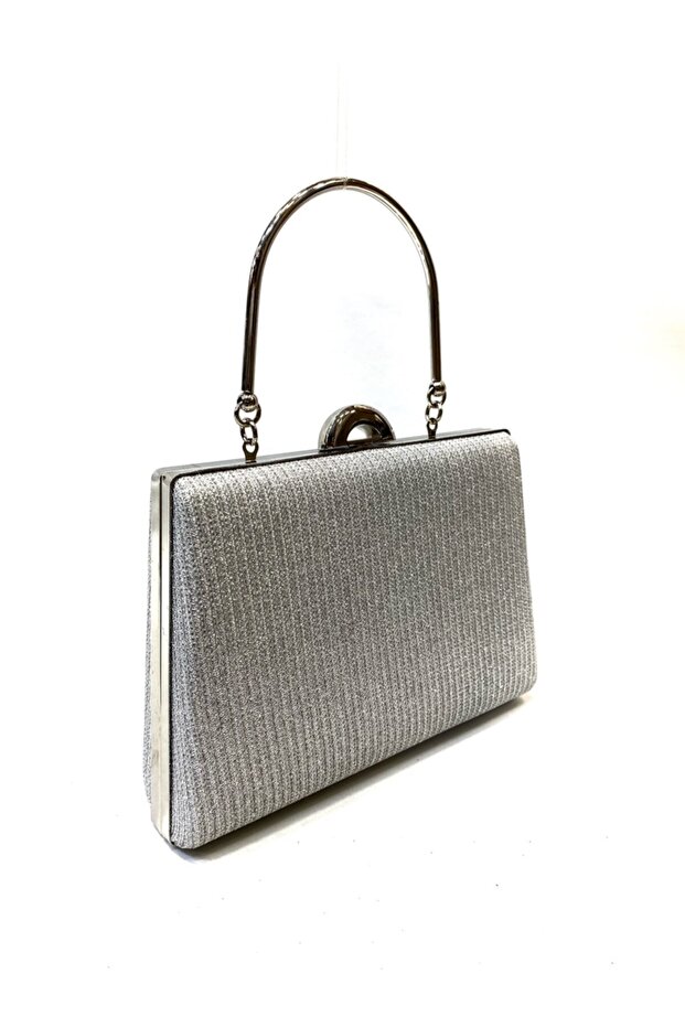 Silver Armor Glitter Women's Evening Dress Bag