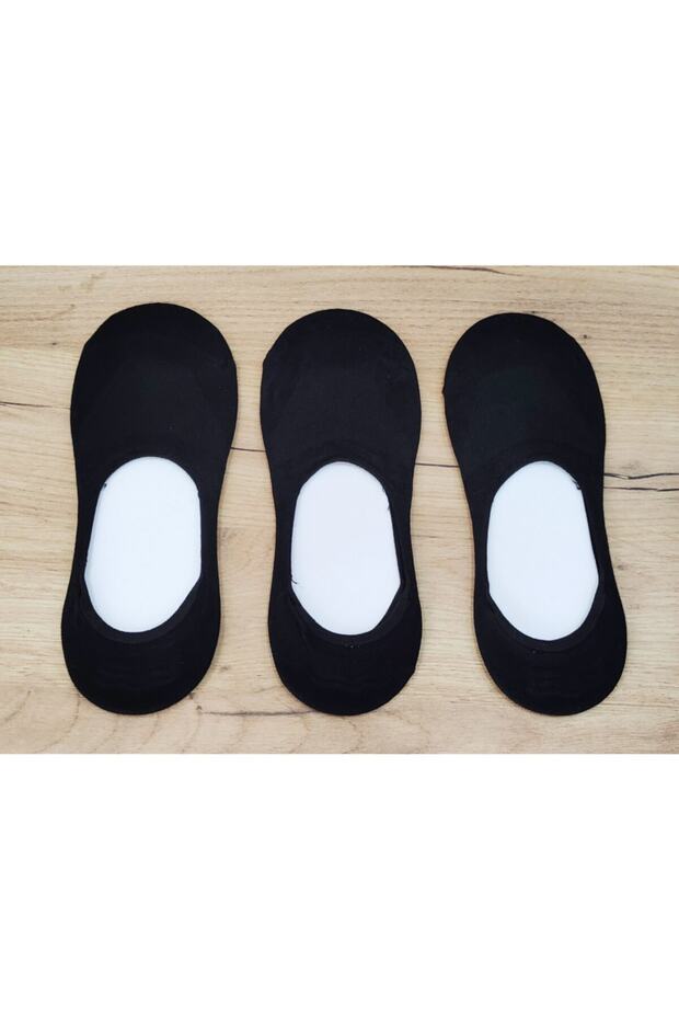 Men's 3-Piece Bamboo Silicone Ballerina Invisible Socks