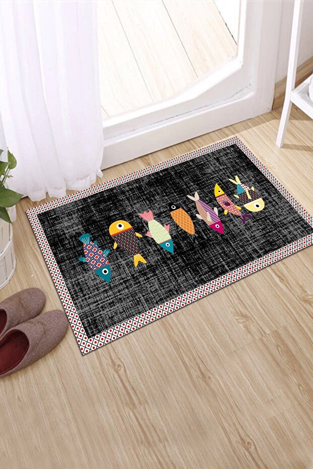 Non-Slip Base Washable Decorative Indoor Mat 45x70