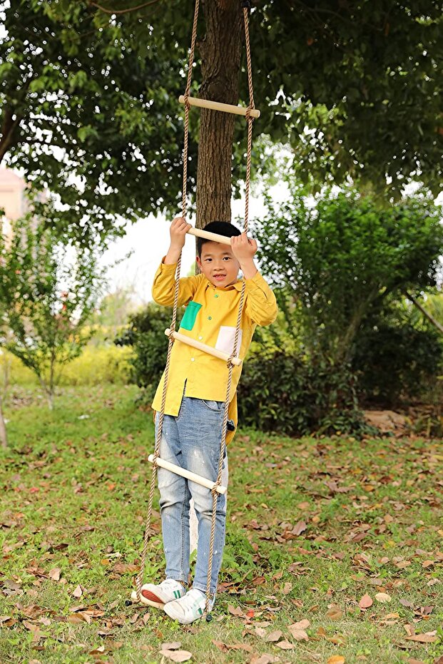 Tırmanma Ahşap Halatlı Merdiven - 2