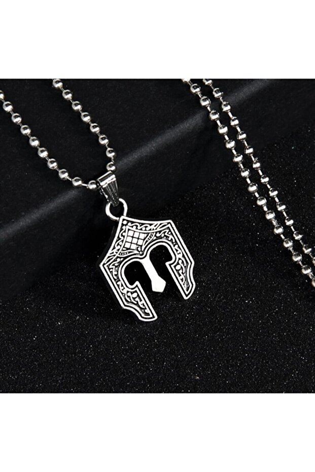 Gladiator Tribal Pattern Helmet Necklace