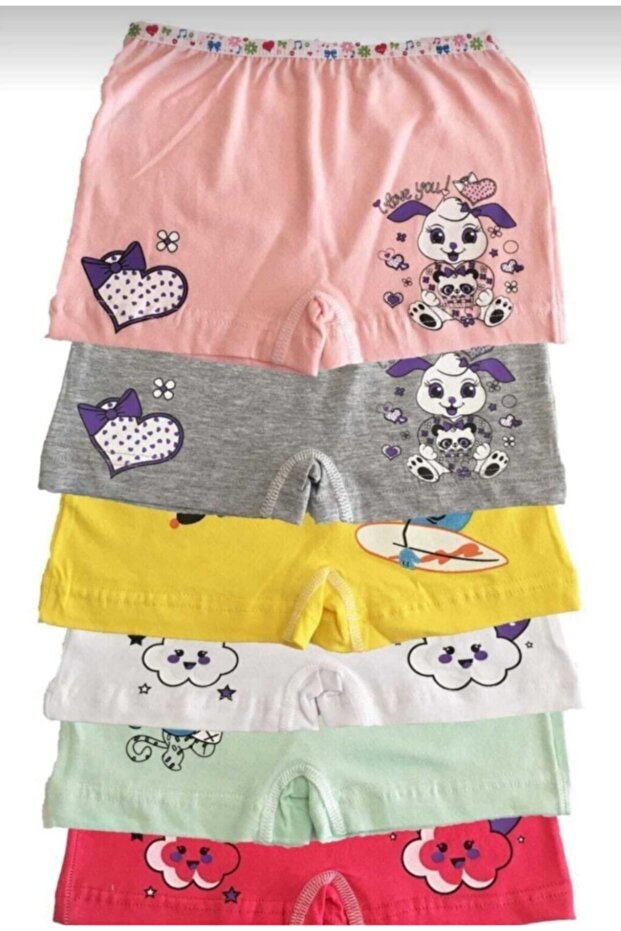 Girl's 6-Piece Colorful Boxer