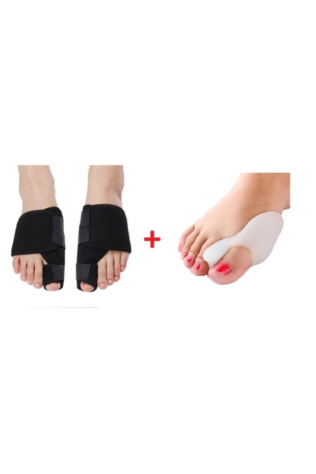 Halluks Valgus Hallux Valgus Düzeltici Ayak Başparmak Kemiği Çıkıntısı Bunyonu 1 Çift ( Sağ -sol) - 1