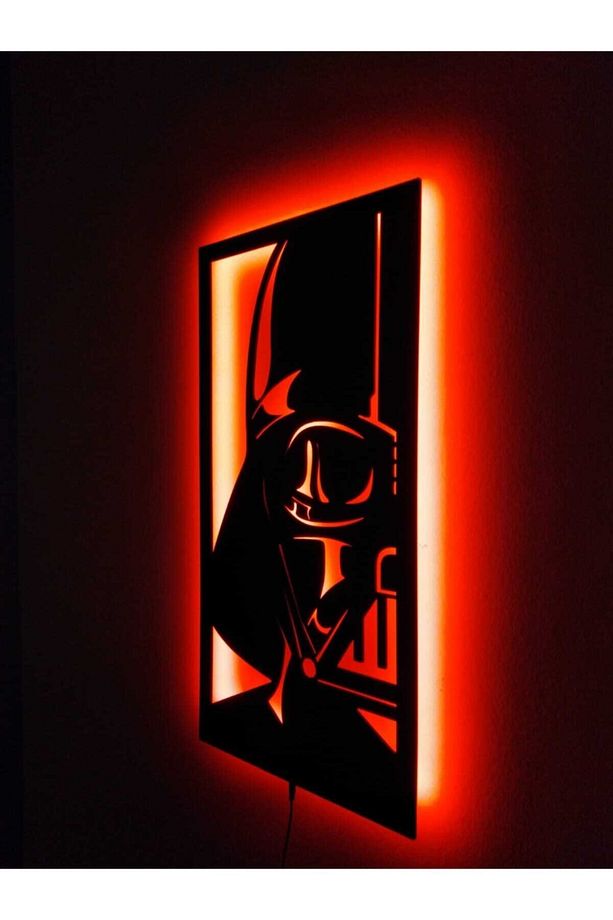 Darth Vader Led Işıklı Tablo Ahşap Duvar Dekorasyonu - 3