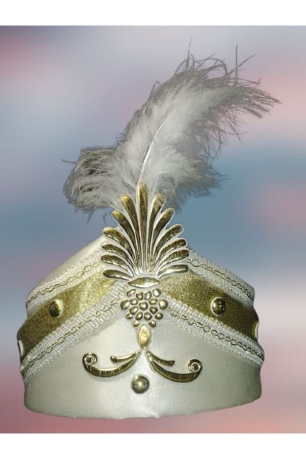 Cream Gold Circumcision Hat Beige Color and Stylish Design