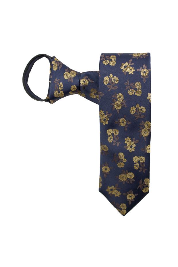 Patterned Zippered Tie - 1