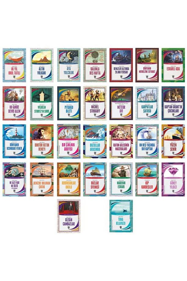 Dünya Çocuk Klasikleri Jules Verne (7-12 Yaş) 30´lu Dev Set - 1
