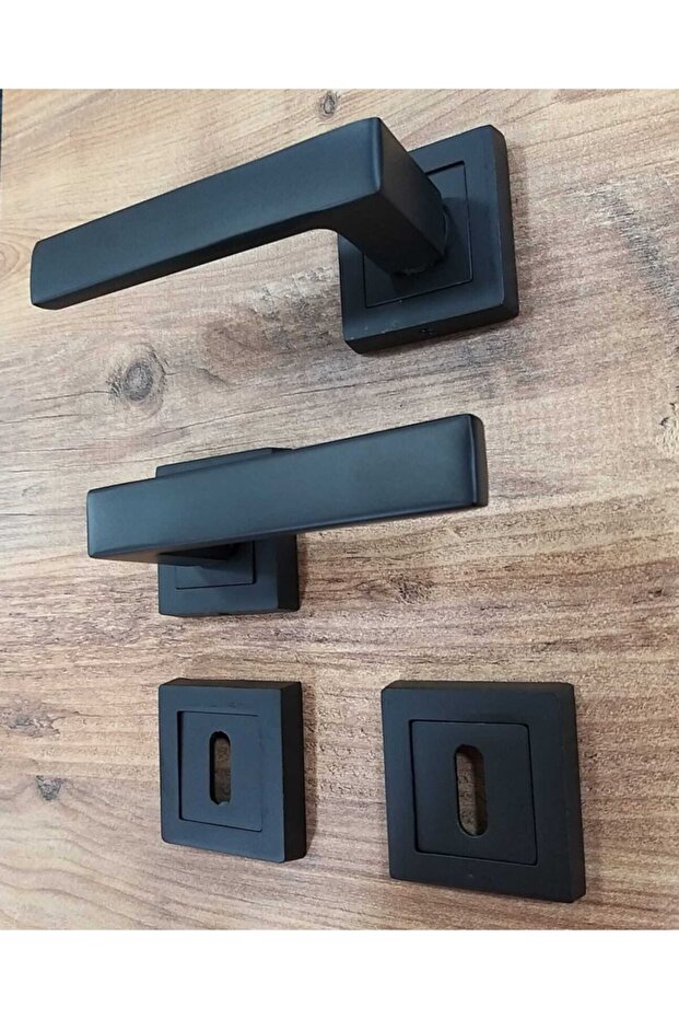 Zigana Mat Siyah Rozetli Kapı Kolu Oda - 1