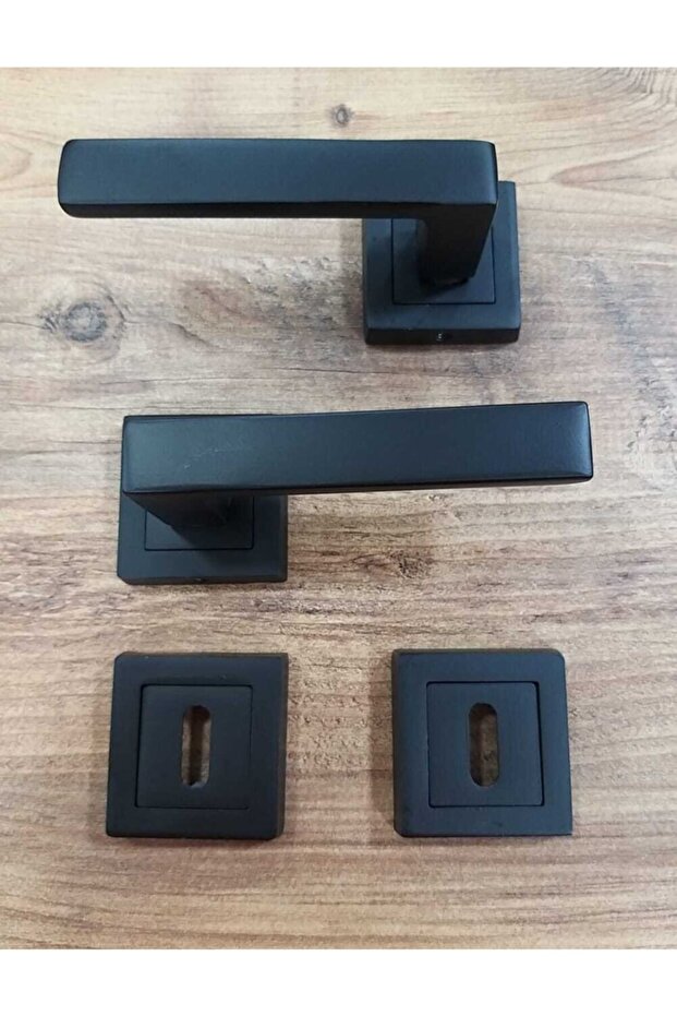 Zigana Mat Siyah Rozetli Kapı Kolu Oda - 3