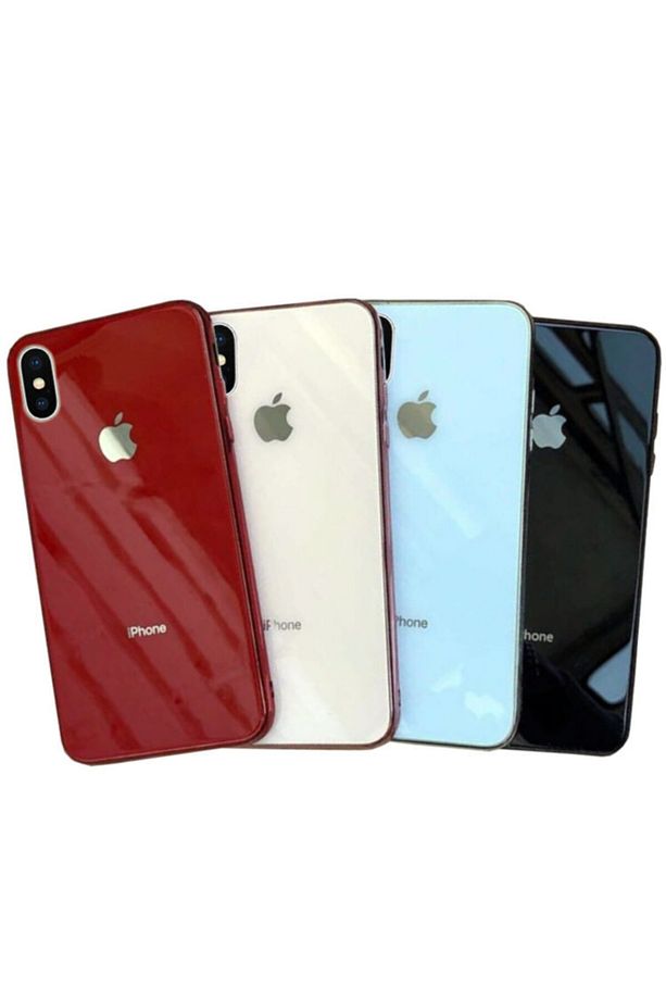Apple Iphone Xs Max Araç Tutucu Mıknatıslı Logolu Arka Cam Kapak Kılıf Siyah - 3