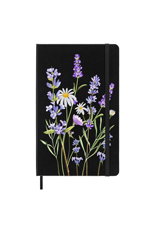 دفتر ملاحظات من الجلد الحراري بنقشة الخزامى - 1