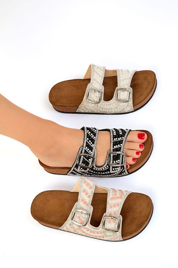 Women's Black Slippers 19455 - Comfortable and Stylish Design
