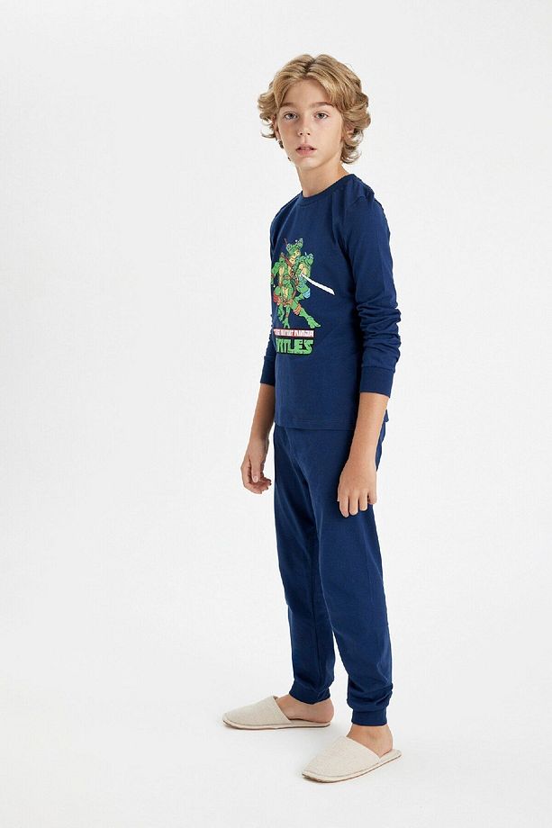 Erkek Çocuk Pijama Takım Teenage Mutant Ninja Turtles Uzun Kollu Üst Uzun Alt D6324a824au - 2
