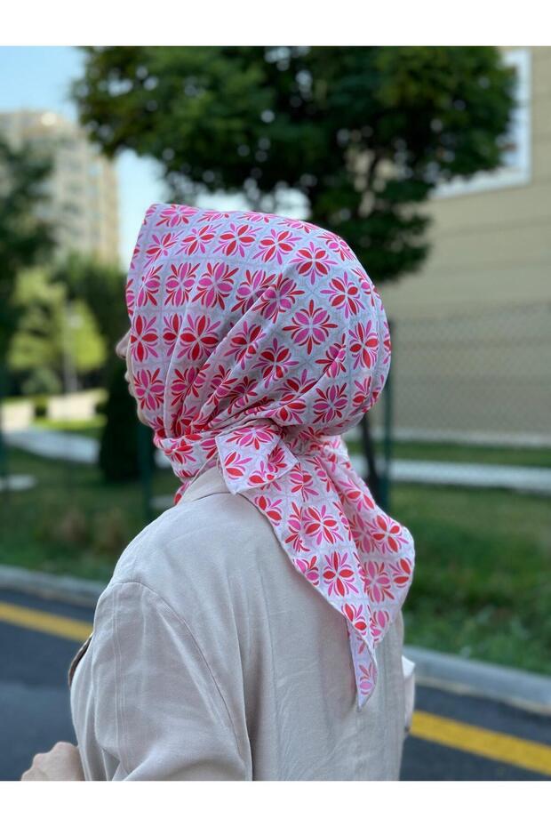 PAMUKLU SOFT EŞARP YILDIZ DESEN - 1