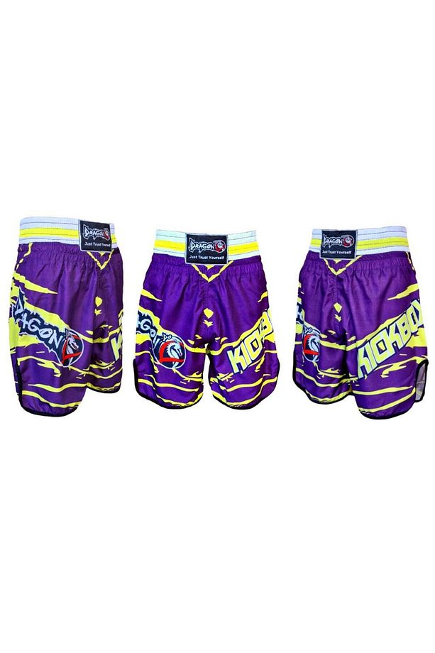 KB246 Kick Boks Şortu Kick Boxing Antrenman Şortu Dijital Baskılı Neon Şort - 1