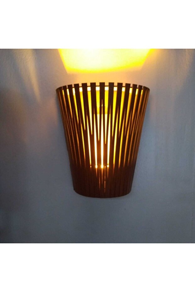 Ahşap Ev Dekoru Duvara Asılabilir Gece Aydınlatması Gece Lambası Aplik (GK80) - 4