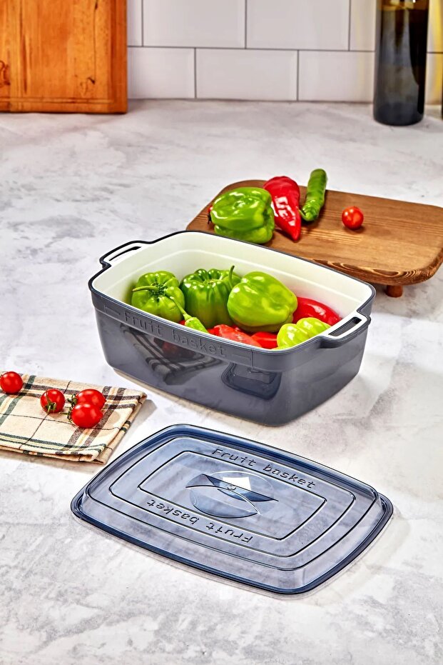 نموذج وعاء تخزين الفواكه والخضروات مع مصفاة أنثراسايت - 4