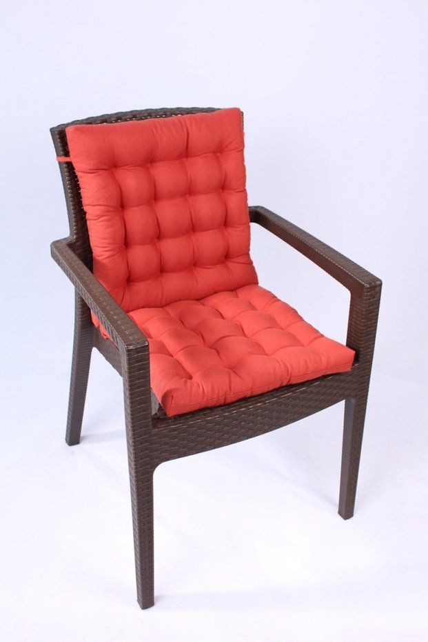 Lotus Luxury Puffy Rattan Lotus Chair Cushion 43X93, Tile