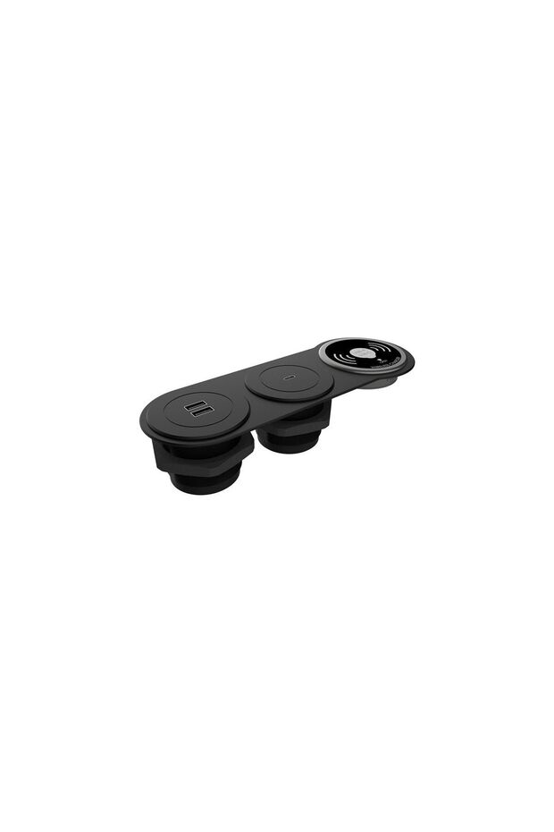 Circular-line Modüler Priz Kutusu Wireless Usb/type-c Siyah - 1