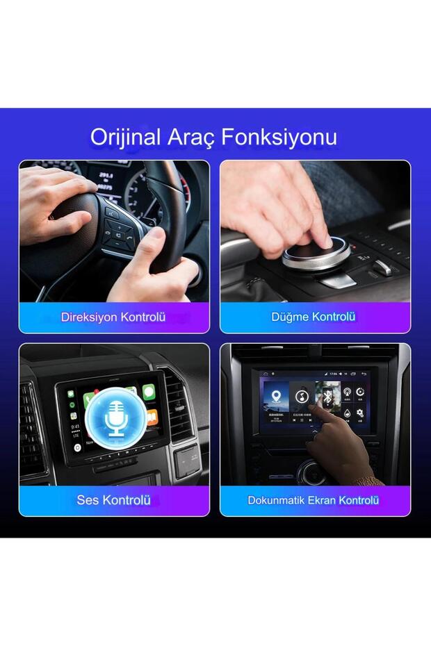 2si1 Arada Tak Çalıştır Kablosuz Carplay & Android Auto Adaptörü Mini WiFi Bluetooth Ai Box - 7