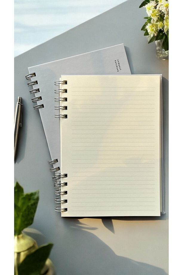 The Notebook Serisi Spiralli 80 Yaprak Çizgili A5 Defter (LIGHT GREY KAPAK) - 7