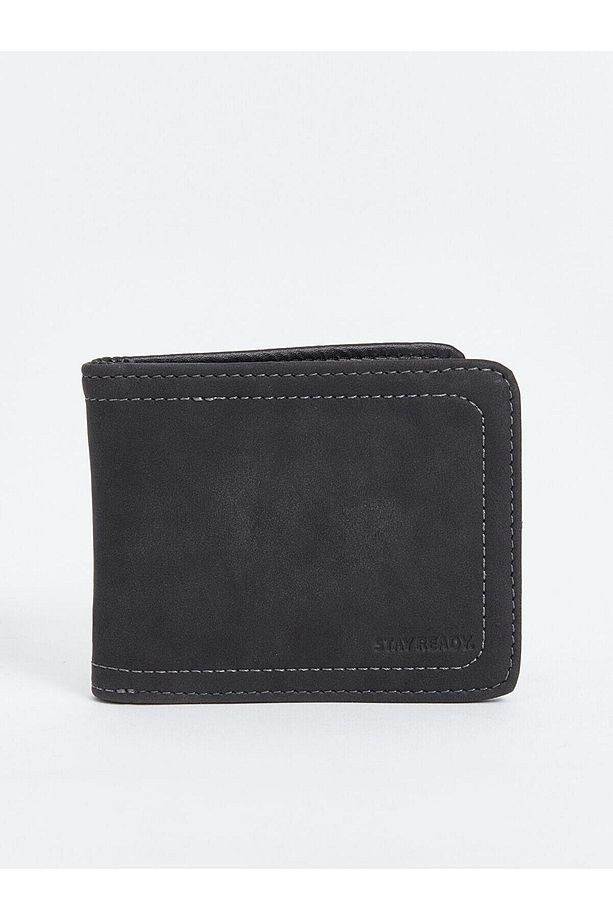 LCW ACCESSORIES Antrasit Deri Görünümlü Erkek Cüzdan - 1
