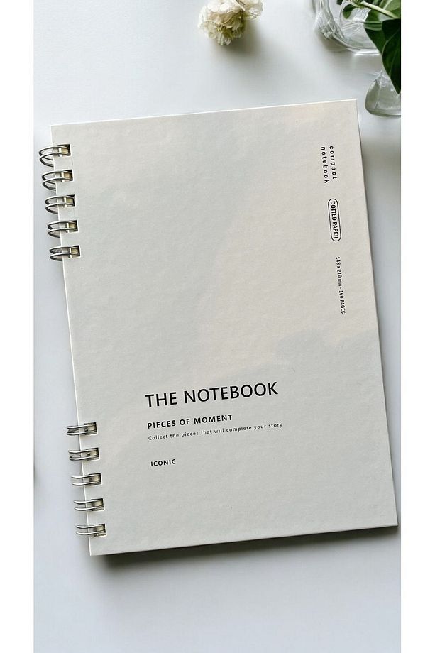 The Notebook Serisi Spiralli 80 Yaprak Noktalı A5 Defter (LIGHT GREY KAPAK) - 1