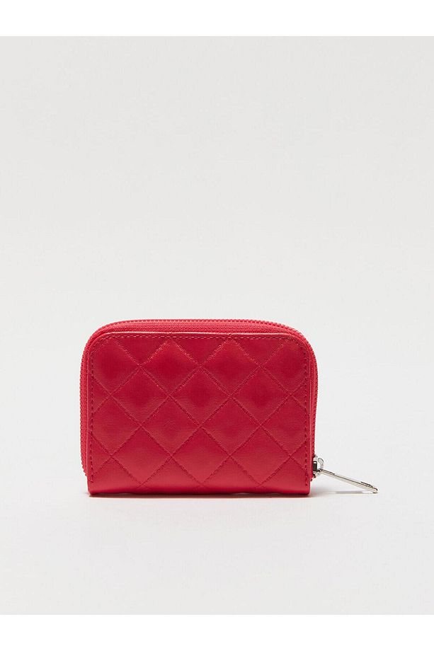 LCW ACCESSORIES Fuşya Deri Görünümlü Kapitoneli Kadın Cüzdan - 1