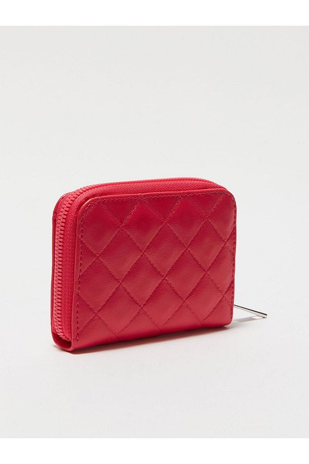 LCW ACCESSORIES Fuşya Deri Görünümlü Kapitoneli Kadın Cüzdan - 2