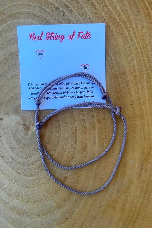2'li  Red String Of Fate Kabala Uzakdoğu Inanış Dilek Şans Bilekliği - 1