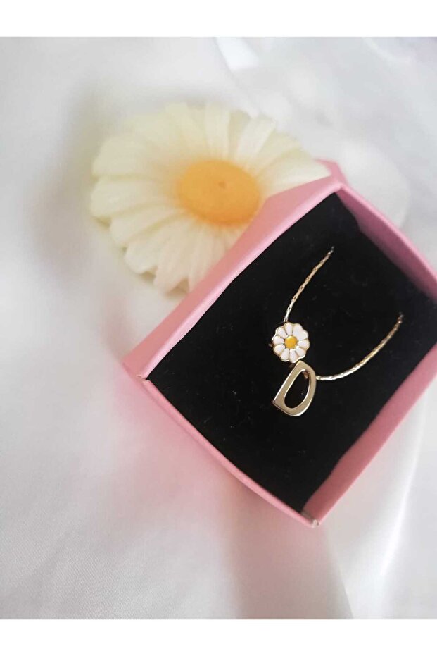 Women's Gold Mini Letter D Necklace, Initial Necklace