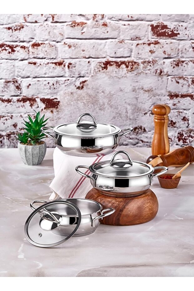 3-Piece 6-Piece Steel Pan Set with Vitali Induction Base