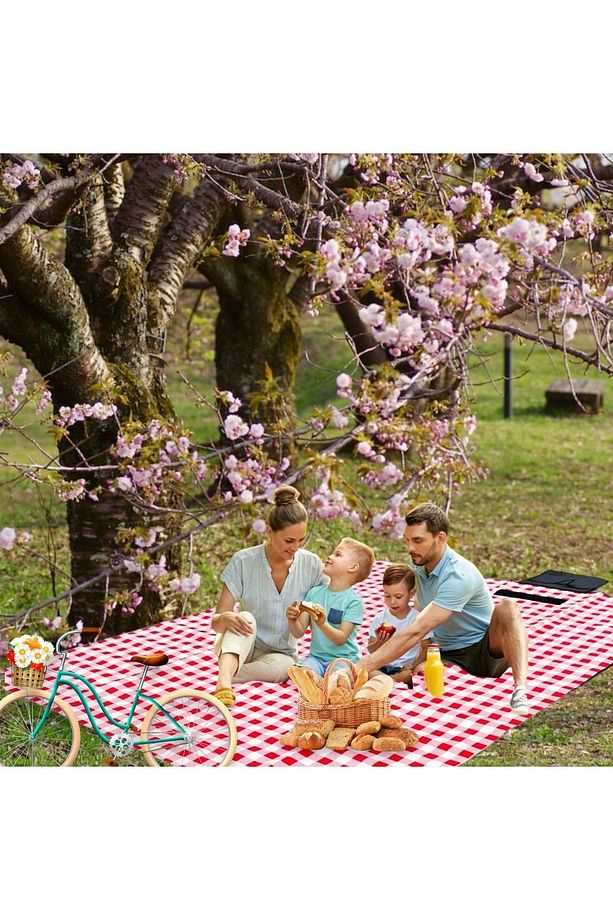 Piknik Masa Örtüsü, Piknik Yer Örtüsü, Su Geçirmez Piknik Örtüsü, Sofra Bezi, Masa Örtüsü 150 X 213 - 1