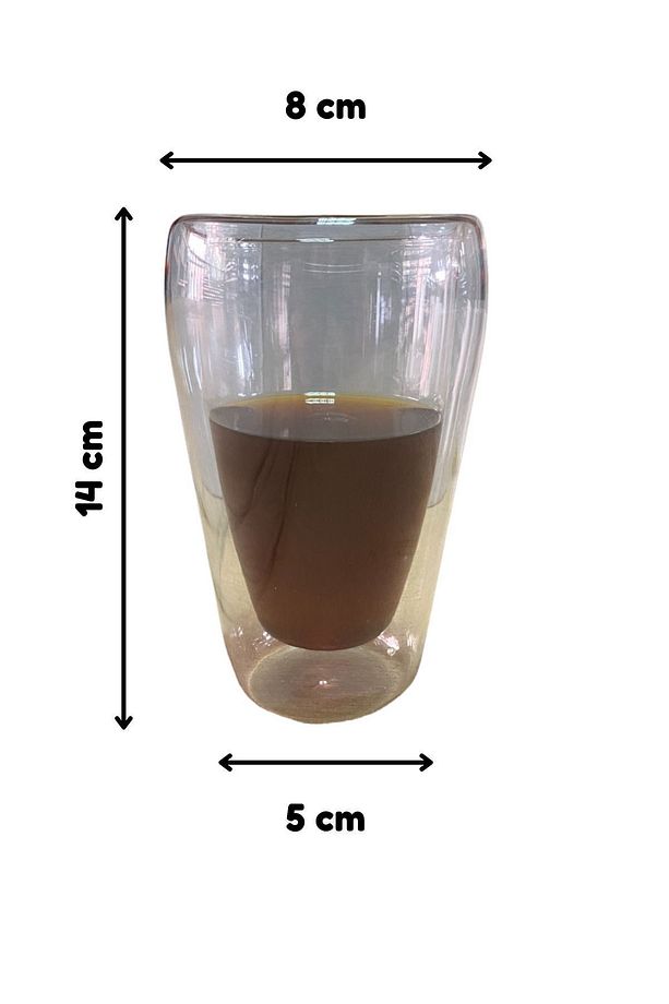 Çift Cidarlı Uzun Bardak 400 ml Su, Meşrubat, Nescafe, Latte Bardağı Çeyiz Listesi 6 Adet - 2258 - 5