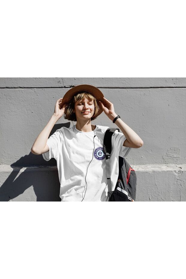 Magors Ege University Logo Printed Oversized T-Shirt