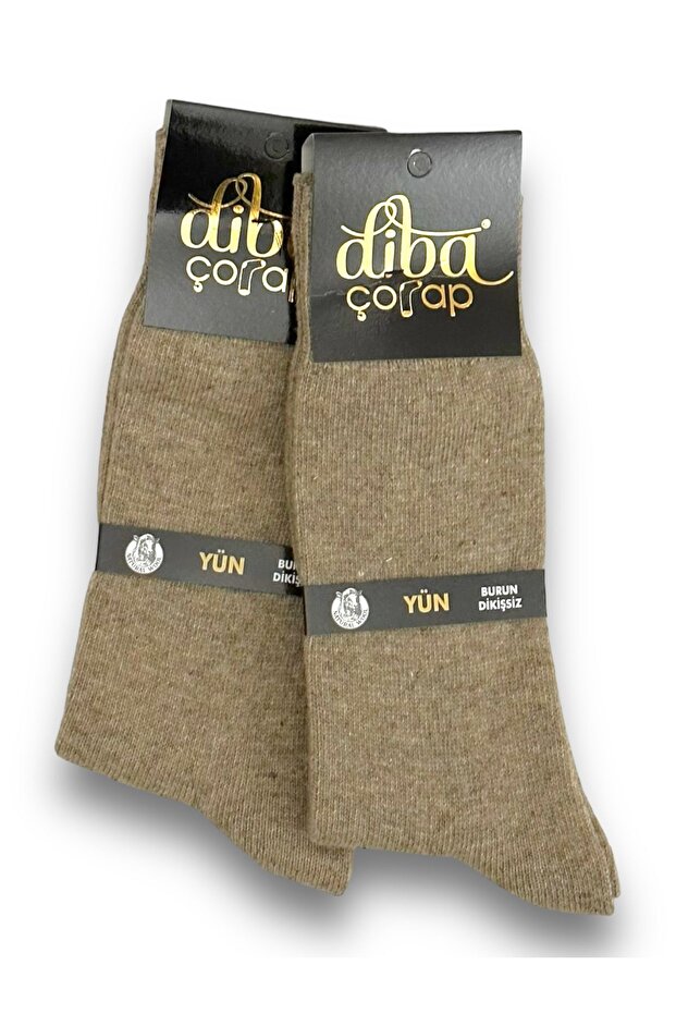 2 Pieces Winter Men's Wool Diba Socks Lambswool Lamb Wool Natural Thermal