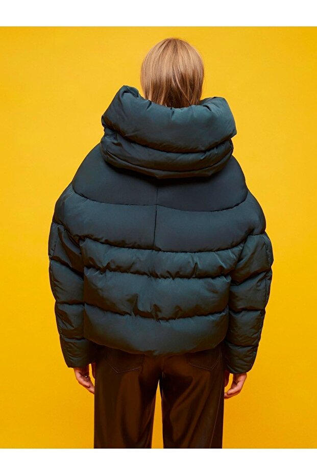 Kapüşonlu Şişme Mont - 2