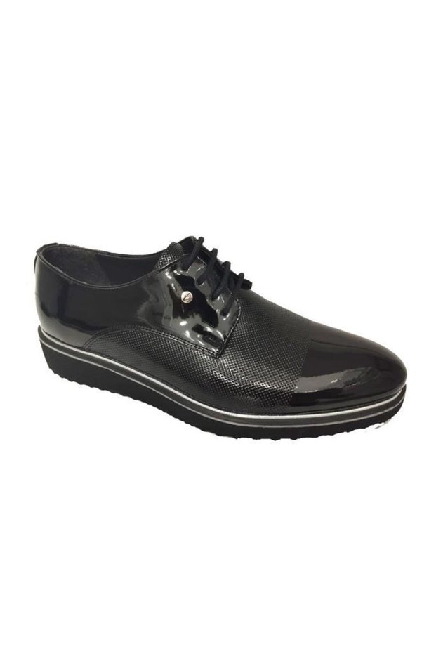 Tamboğa Pv672.r-24 Men's Patent Leather Eva Sole Shoes