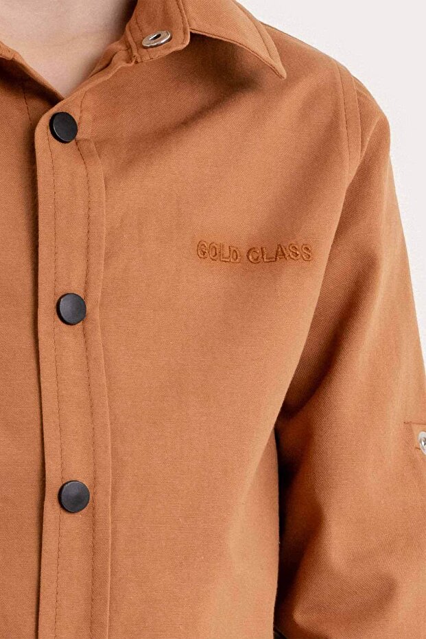 قميص أساسي للأولاد بأكمام طويلة قابل للطي - 6