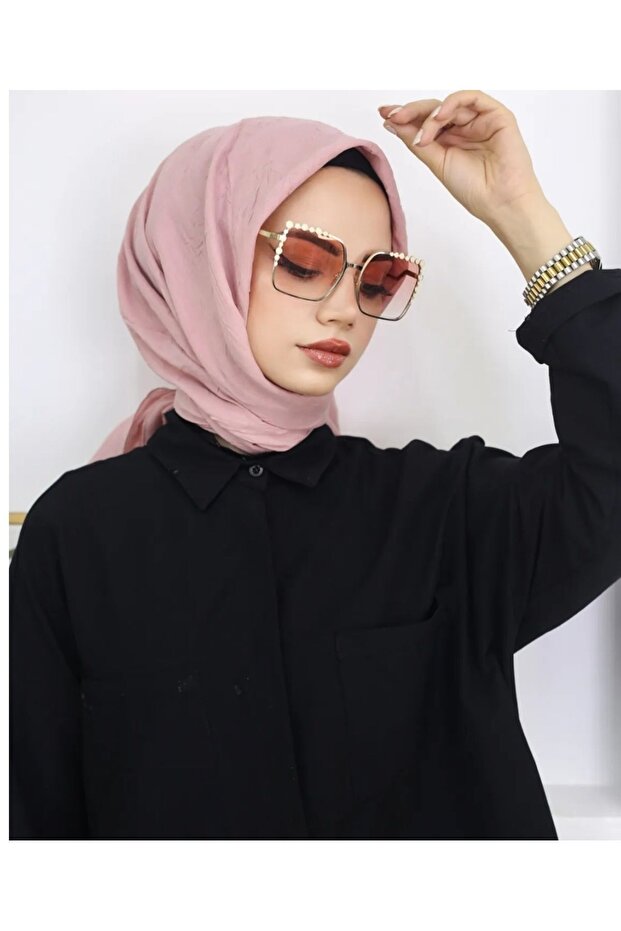 Tesettür Kadın Bambu Kraş Eşarp - 2