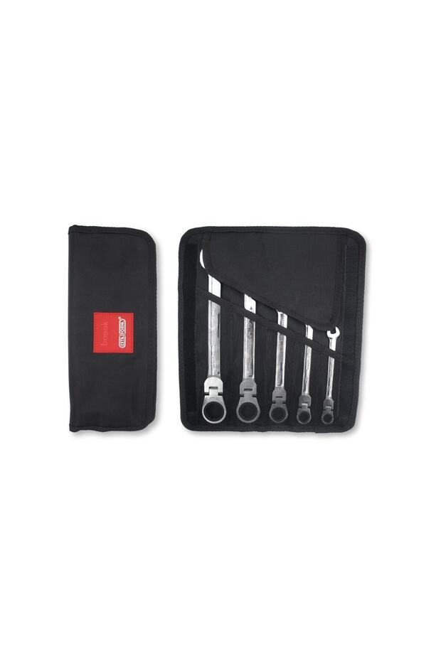 B06-R05 Articulated Ratchet Combined Wrench Set 5 Pieces